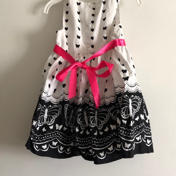 Black, pink and white dress size 2T - Picture 2 of 2